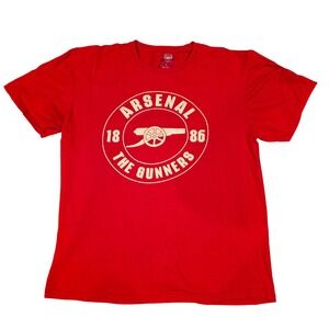 Arsenal FC The Gunners Red Graphic T-Shirt Official Product Mens Large 1886